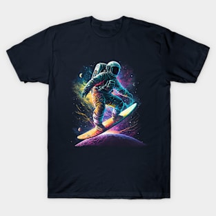 Surfing through the waves of space T-Shirt